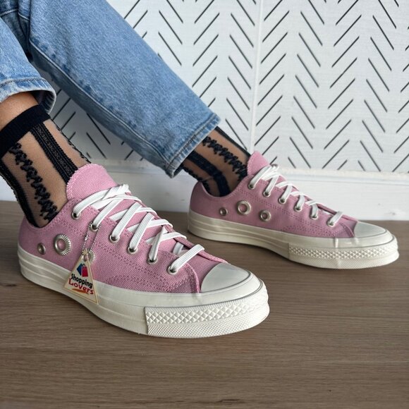 ❤️Converse Chuck 70 Metal Rings Low Sz 8 Women Shoes Pink Gold Snekers A11177C❤️ - Picture 2 of 13